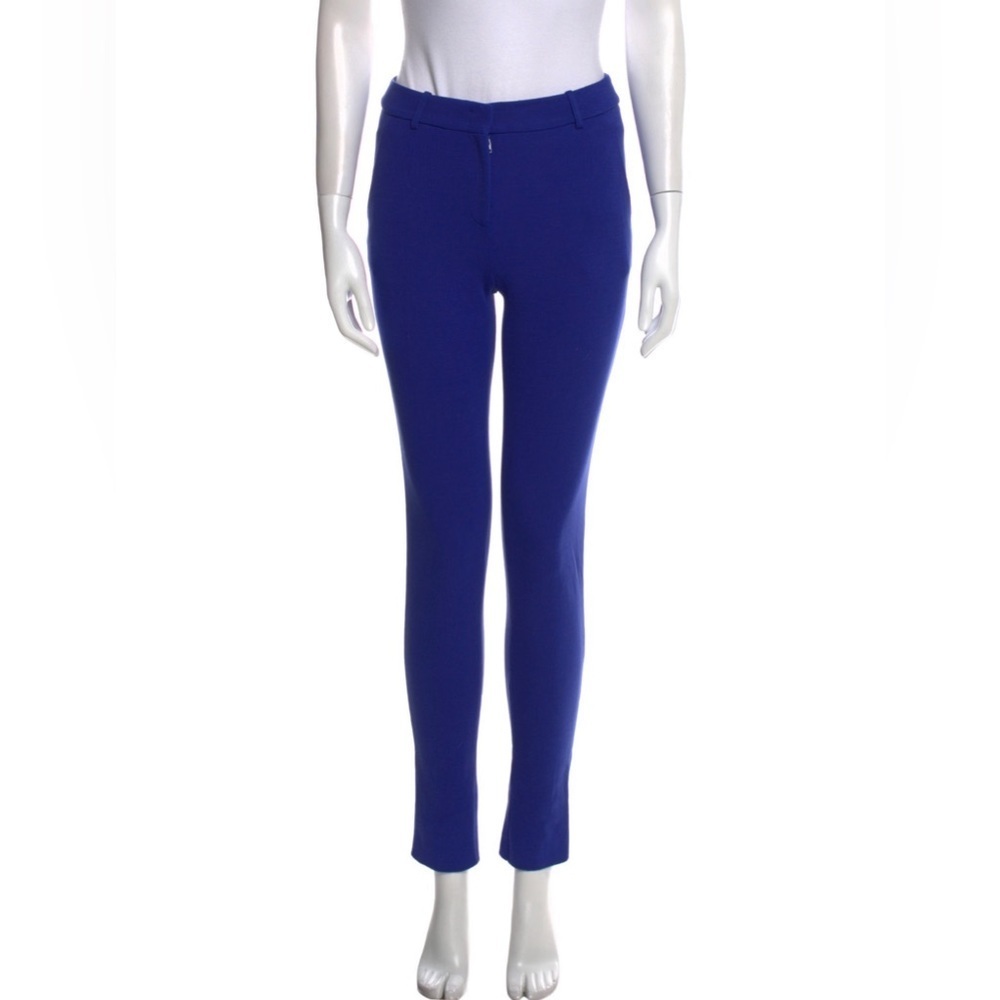 Emilio Pucci Skinny Leg Low Rise Blue Viscose Blend Pants EUC Size IT 34 US 0